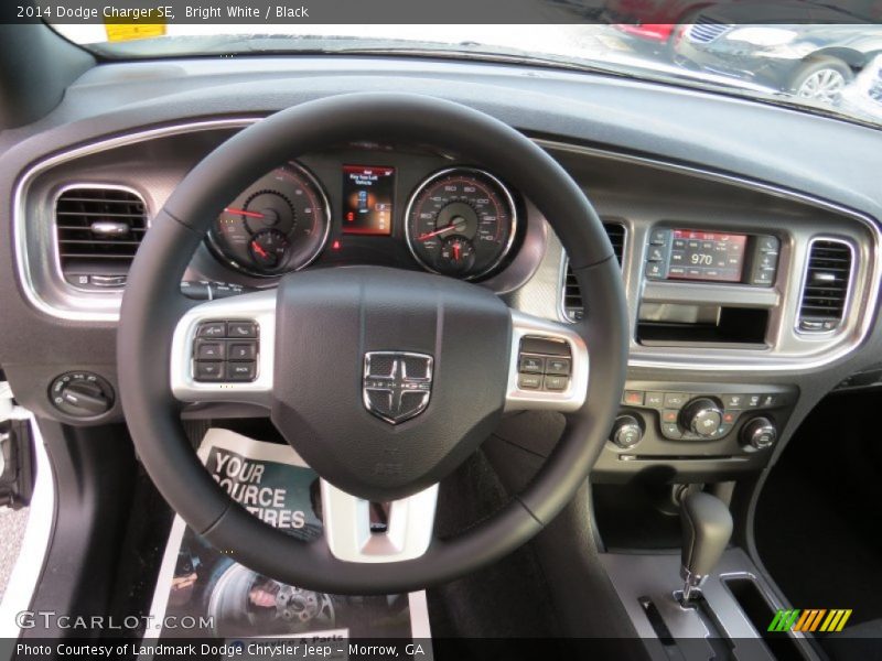 Bright White / Black 2014 Dodge Charger SE