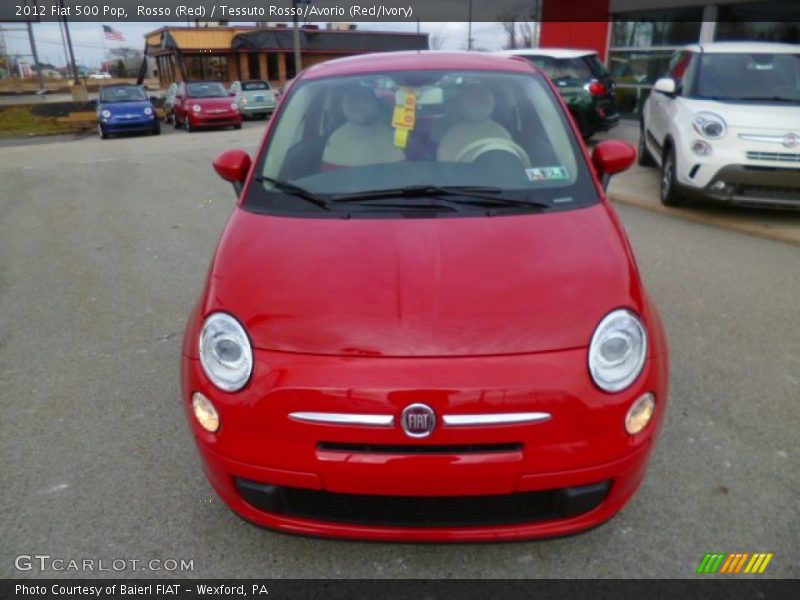 Rosso (Red) / Tessuto Rosso/Avorio (Red/Ivory) 2012 Fiat 500 Pop