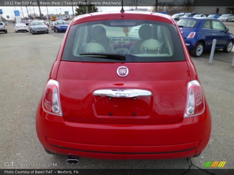 Rosso (Red) / Tessuto Rosso/Avorio (Red/Ivory) 2012 Fiat 500 Pop