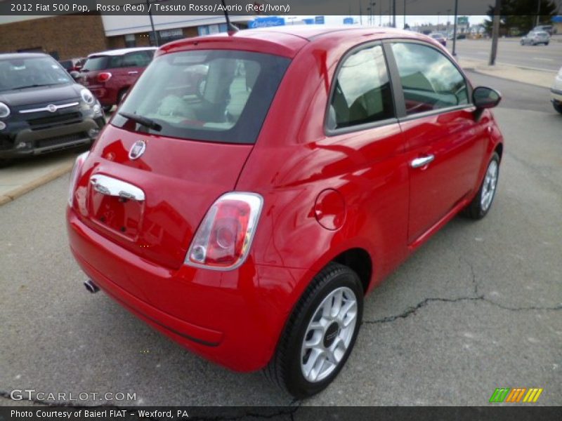 Rosso (Red) / Tessuto Rosso/Avorio (Red/Ivory) 2012 Fiat 500 Pop