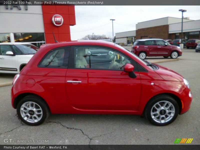 Rosso (Red) / Tessuto Rosso/Avorio (Red/Ivory) 2012 Fiat 500 Pop