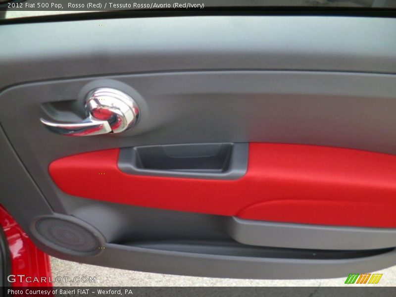 Rosso (Red) / Tessuto Rosso/Avorio (Red/Ivory) 2012 Fiat 500 Pop