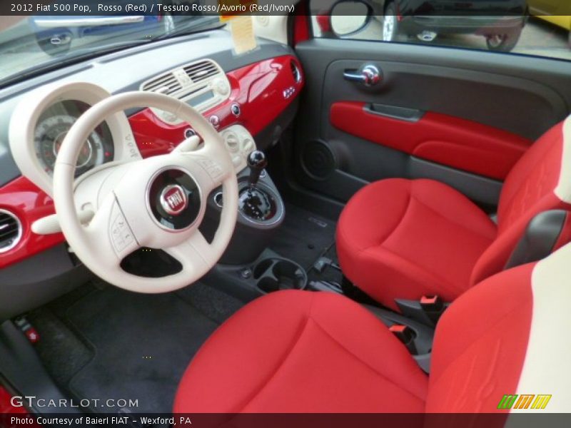 Tessuto Rosso/Avorio (Red/Ivory) Interior - 2012 500 Pop 