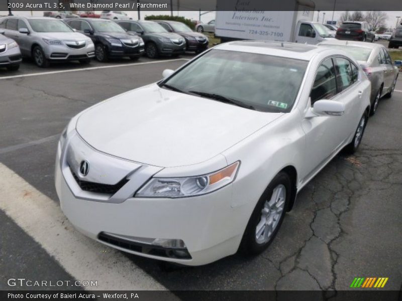 White Diamond Pearl / Parchment 2009 Acura TL 3.5