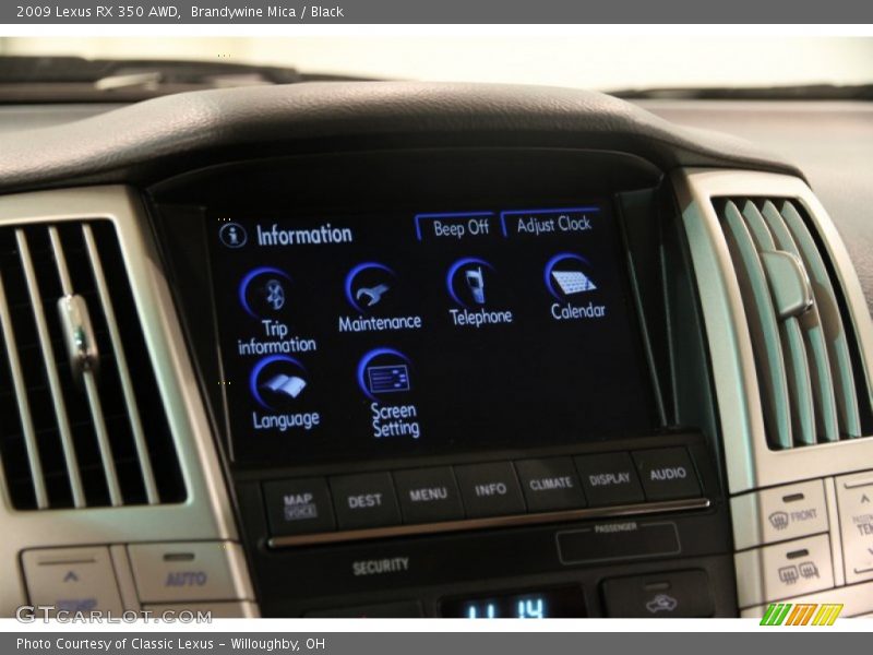 Brandywine Mica / Black 2009 Lexus RX 350 AWD