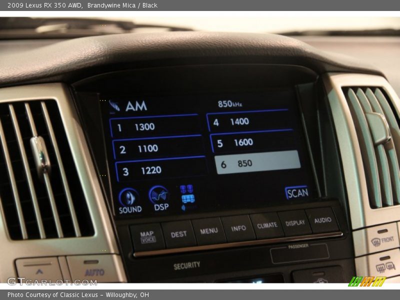 Brandywine Mica / Black 2009 Lexus RX 350 AWD