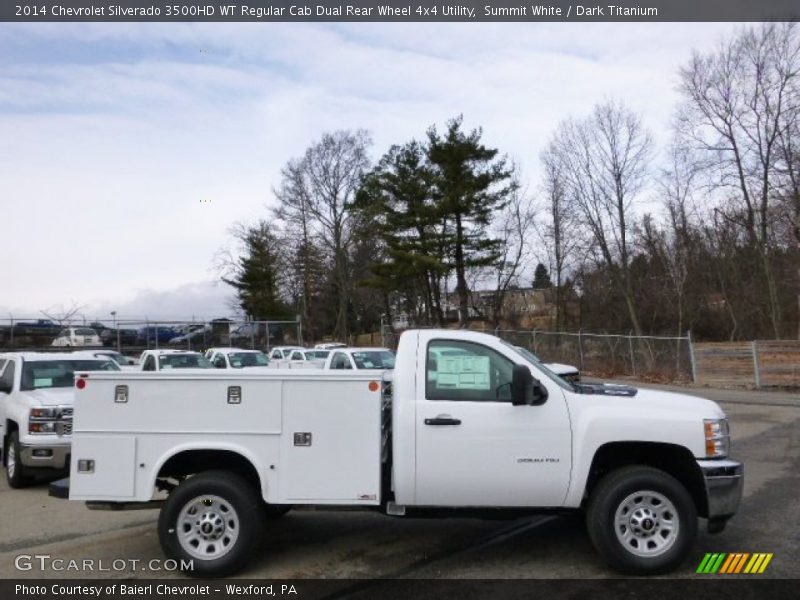 Summit White / Dark Titanium 2014 Chevrolet Silverado 3500HD WT Regular Cab Dual Rear Wheel 4x4 Utility