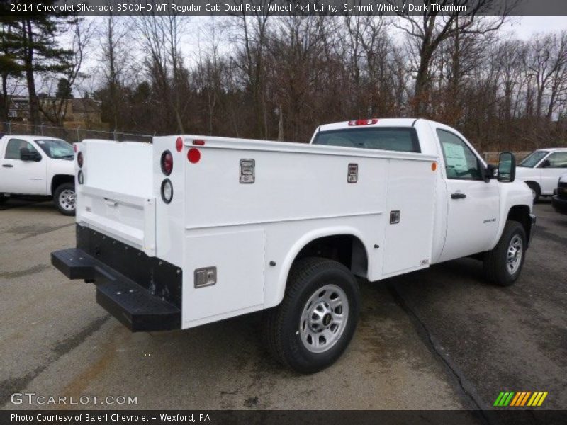 Summit White / Dark Titanium 2014 Chevrolet Silverado 3500HD WT Regular Cab Dual Rear Wheel 4x4 Utility