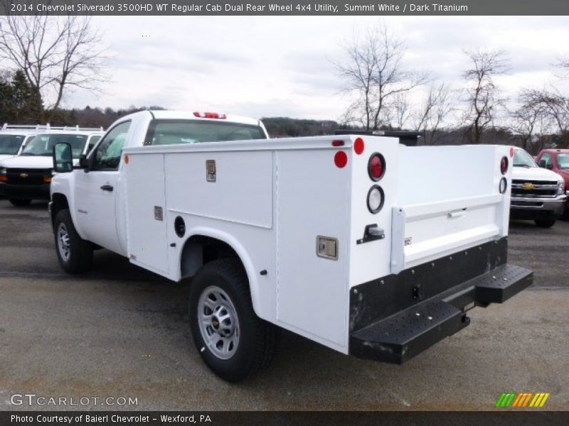 Summit White / Dark Titanium 2014 Chevrolet Silverado 3500HD WT Regular Cab Dual Rear Wheel 4x4 Utility