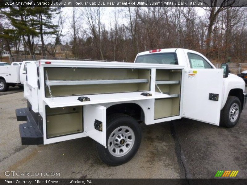 Summit White / Dark Titanium 2014 Chevrolet Silverado 3500HD WT Regular Cab Dual Rear Wheel 4x4 Utility
