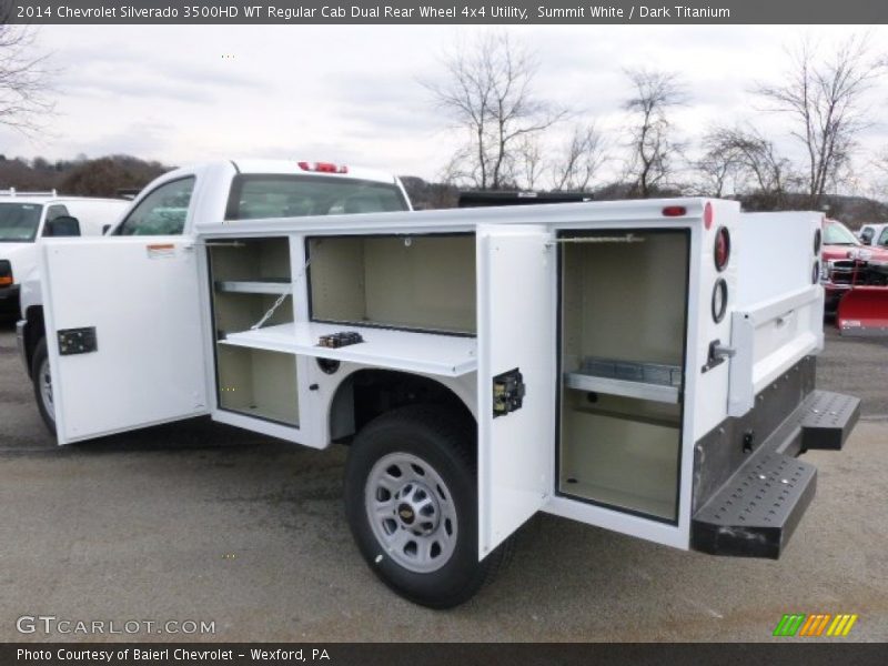 Summit White / Dark Titanium 2014 Chevrolet Silverado 3500HD WT Regular Cab Dual Rear Wheel 4x4 Utility