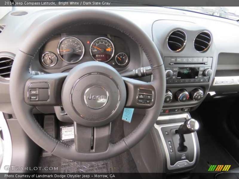 Bright White / Dark Slate Gray 2014 Jeep Compass Latitude