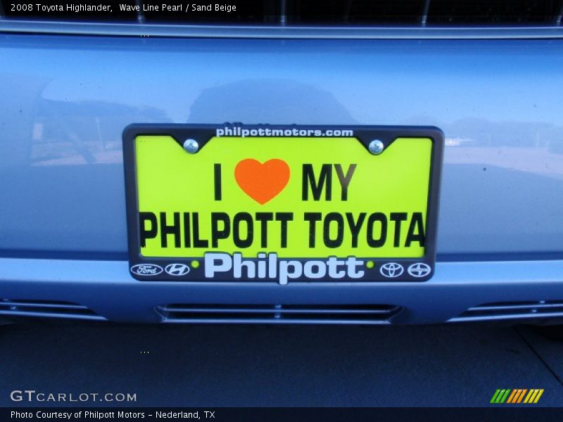 Wave Line Pearl / Sand Beige 2008 Toyota Highlander