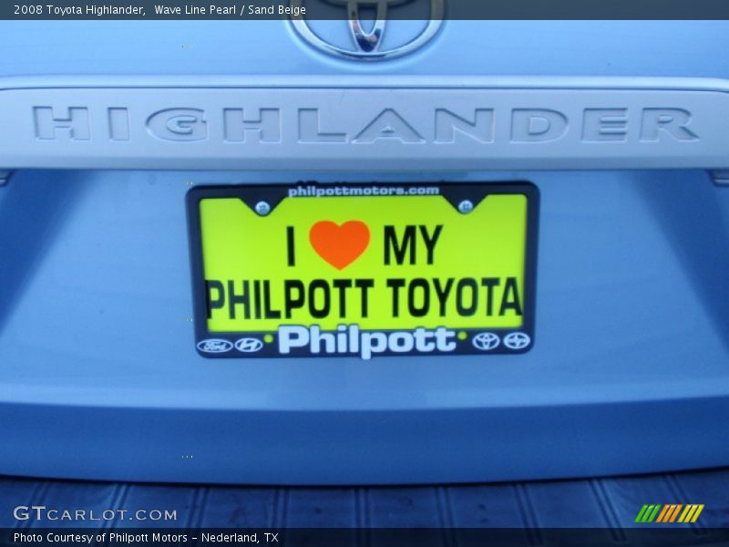 Wave Line Pearl / Sand Beige 2008 Toyota Highlander