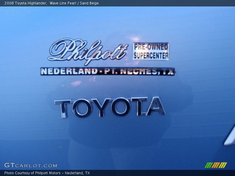 Wave Line Pearl / Sand Beige 2008 Toyota Highlander