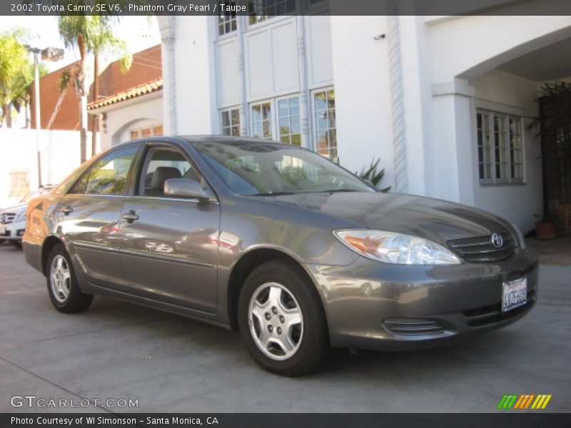 Phantom Gray Pearl / Taupe 2002 Toyota Camry SE V6