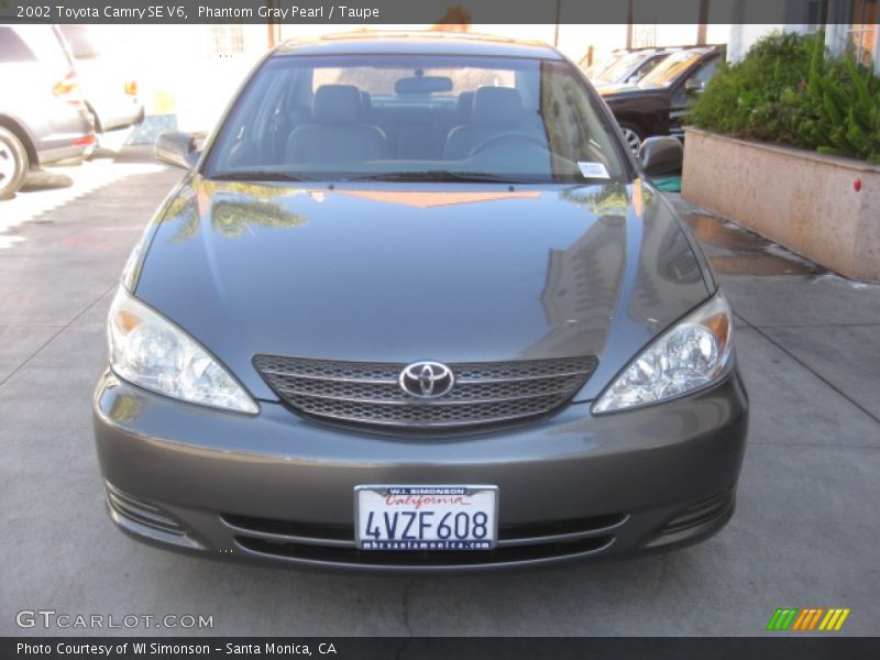 Phantom Gray Pearl / Taupe 2002 Toyota Camry SE V6