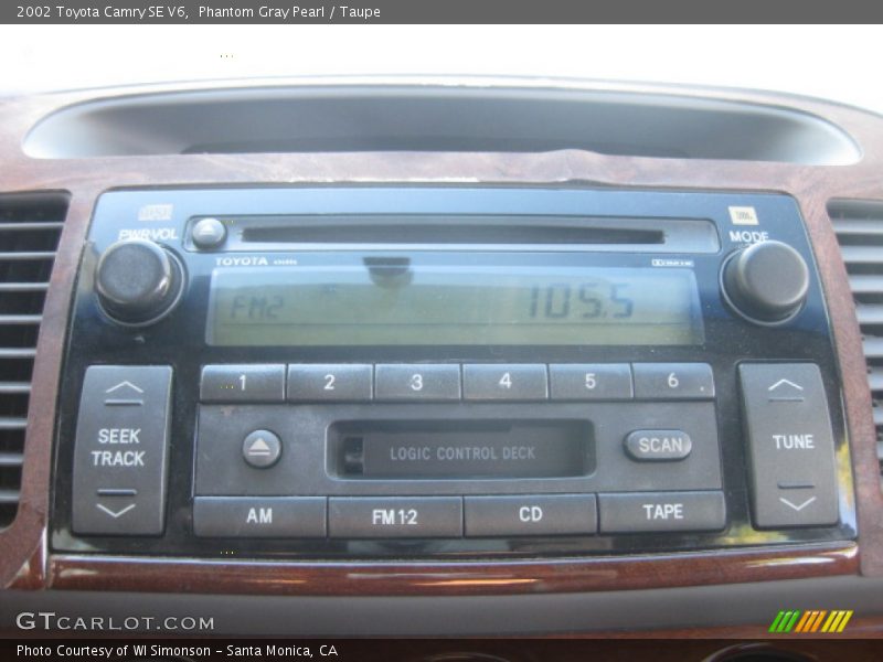 Phantom Gray Pearl / Taupe 2002 Toyota Camry SE V6