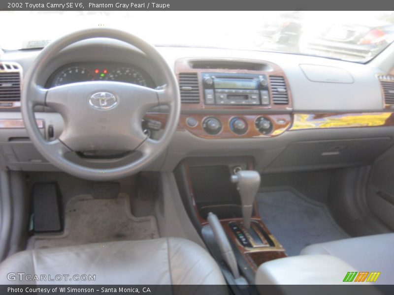 Phantom Gray Pearl / Taupe 2002 Toyota Camry SE V6