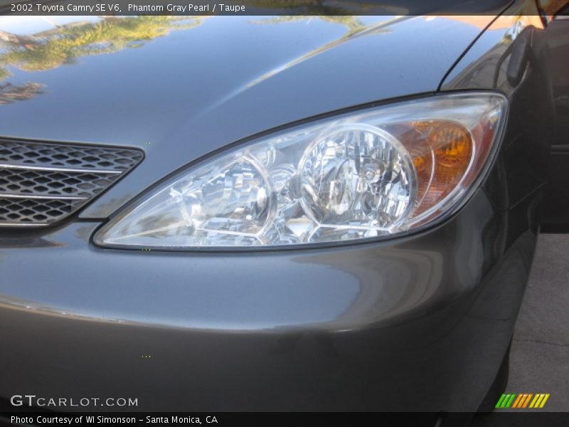 Phantom Gray Pearl / Taupe 2002 Toyota Camry SE V6