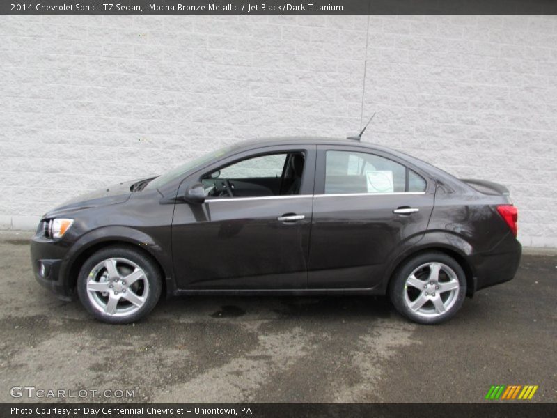 Mocha Bronze Metallic / Jet Black/Dark Titanium 2014 Chevrolet Sonic LTZ Sedan