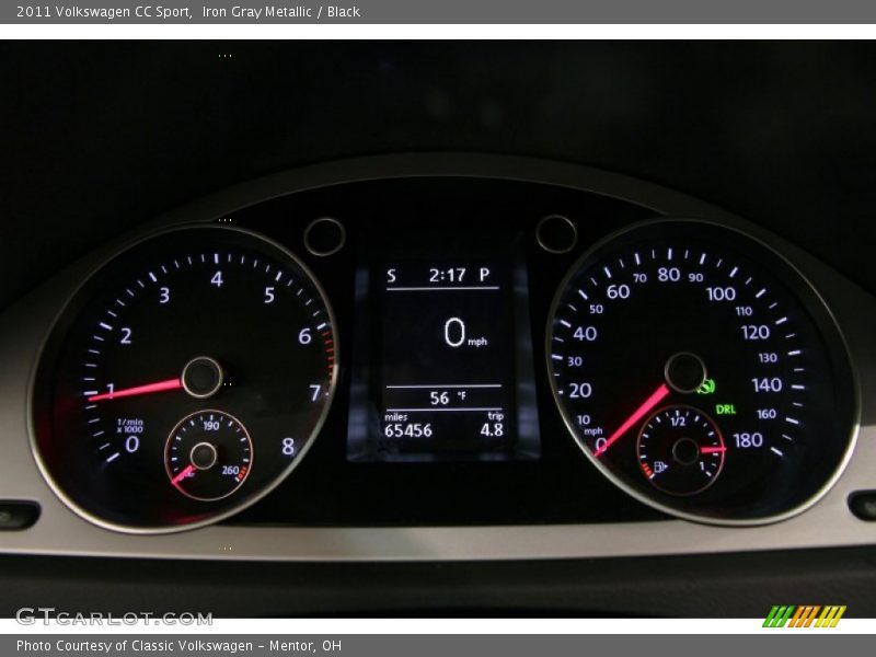 Iron Gray Metallic / Black 2011 Volkswagen CC Sport