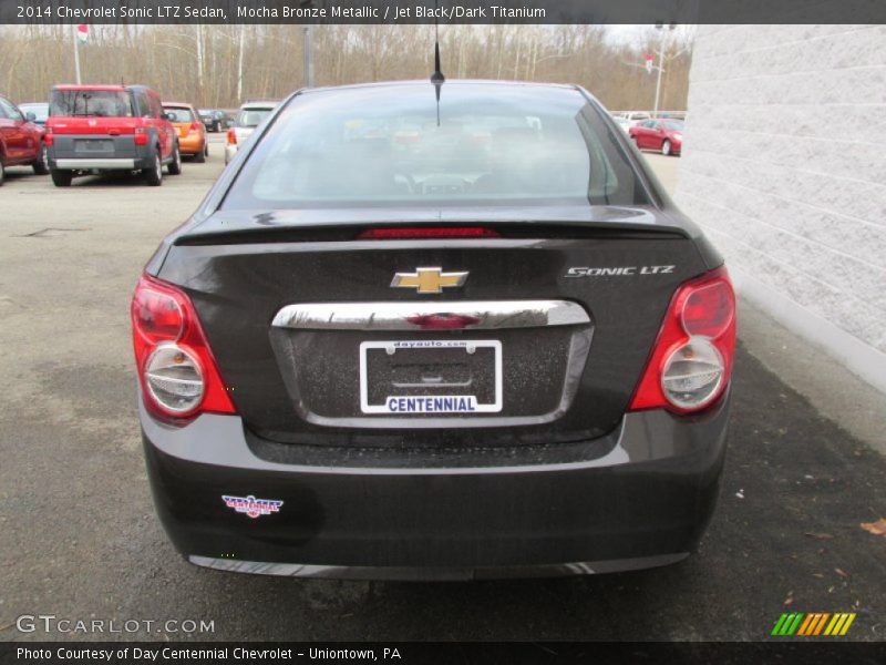 Mocha Bronze Metallic / Jet Black/Dark Titanium 2014 Chevrolet Sonic LTZ Sedan