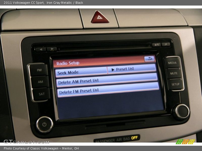 Iron Gray Metallic / Black 2011 Volkswagen CC Sport