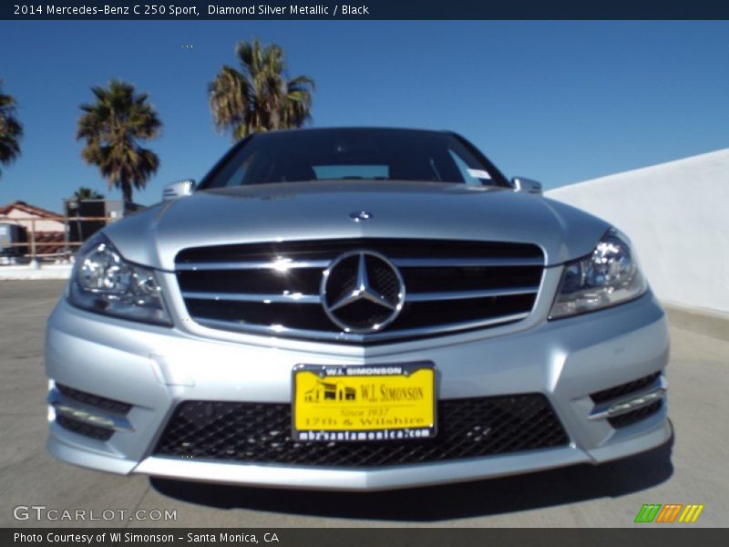 Diamond Silver Metallic / Black 2014 Mercedes-Benz C 250 Sport