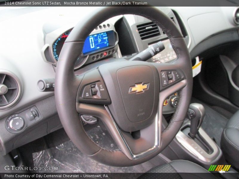Mocha Bronze Metallic / Jet Black/Dark Titanium 2014 Chevrolet Sonic LTZ Sedan
