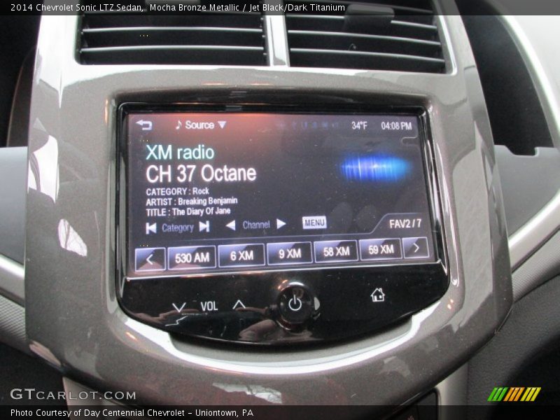 Mocha Bronze Metallic / Jet Black/Dark Titanium 2014 Chevrolet Sonic LTZ Sedan