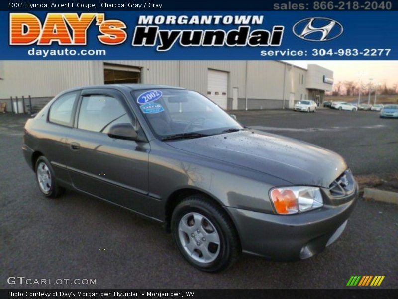 Charcoal Gray / Gray 2002 Hyundai Accent L Coupe