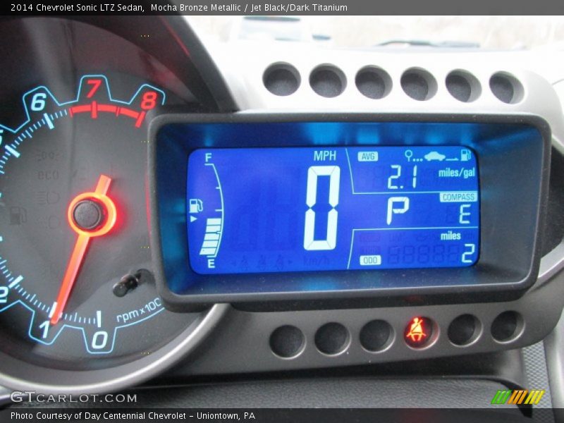 Mocha Bronze Metallic / Jet Black/Dark Titanium 2014 Chevrolet Sonic LTZ Sedan