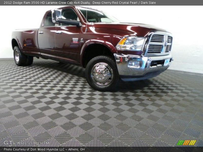 Deep Cherry Red Crystal Pearl / Dark Slate 2012 Dodge Ram 3500 HD Laramie Crew Cab 4x4 Dually