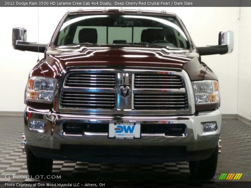 Deep Cherry Red Crystal Pearl / Dark Slate 2012 Dodge Ram 3500 HD Laramie Crew Cab 4x4 Dually