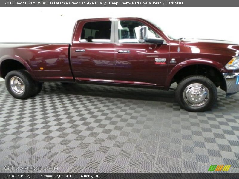 Deep Cherry Red Crystal Pearl / Dark Slate 2012 Dodge Ram 3500 HD Laramie Crew Cab 4x4 Dually