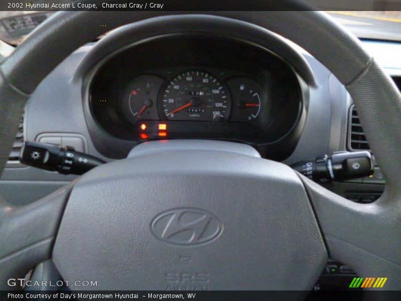 Charcoal Gray / Gray 2002 Hyundai Accent L Coupe