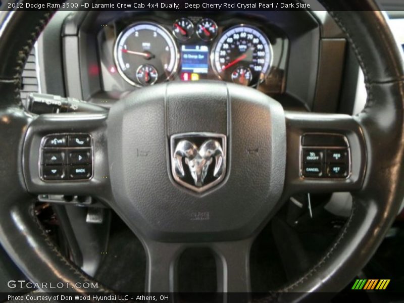 Deep Cherry Red Crystal Pearl / Dark Slate 2012 Dodge Ram 3500 HD Laramie Crew Cab 4x4 Dually