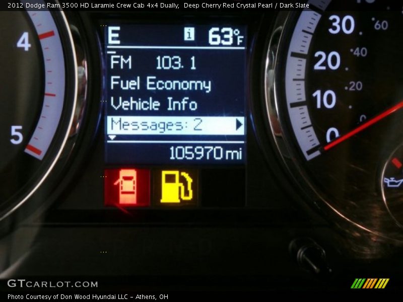 Deep Cherry Red Crystal Pearl / Dark Slate 2012 Dodge Ram 3500 HD Laramie Crew Cab 4x4 Dually
