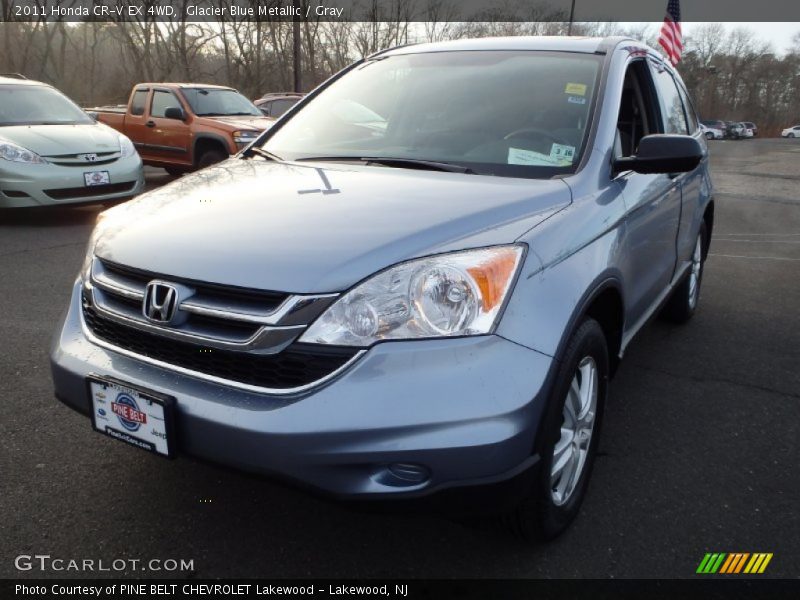 Glacier Blue Metallic / Gray 2011 Honda CR-V EX 4WD