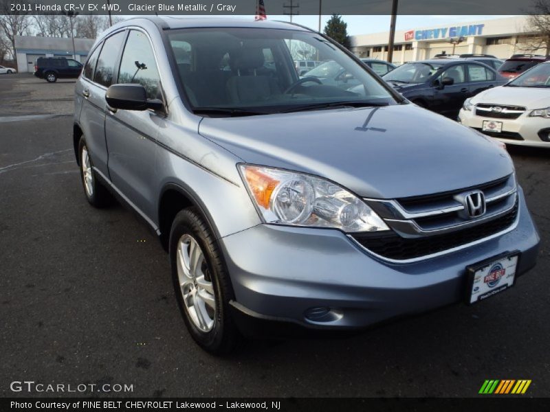 Glacier Blue Metallic / Gray 2011 Honda CR-V EX 4WD