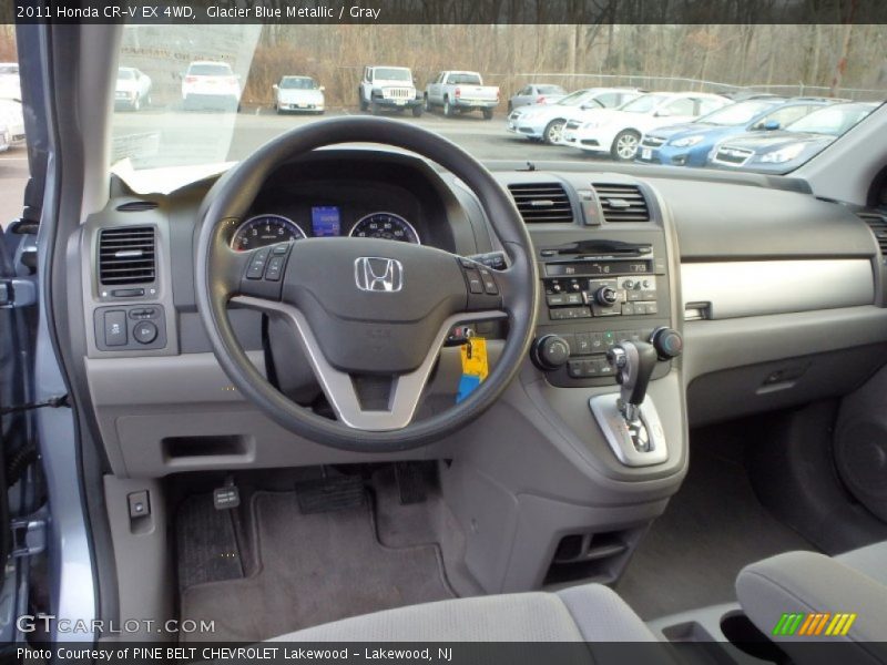 Glacier Blue Metallic / Gray 2011 Honda CR-V EX 4WD
