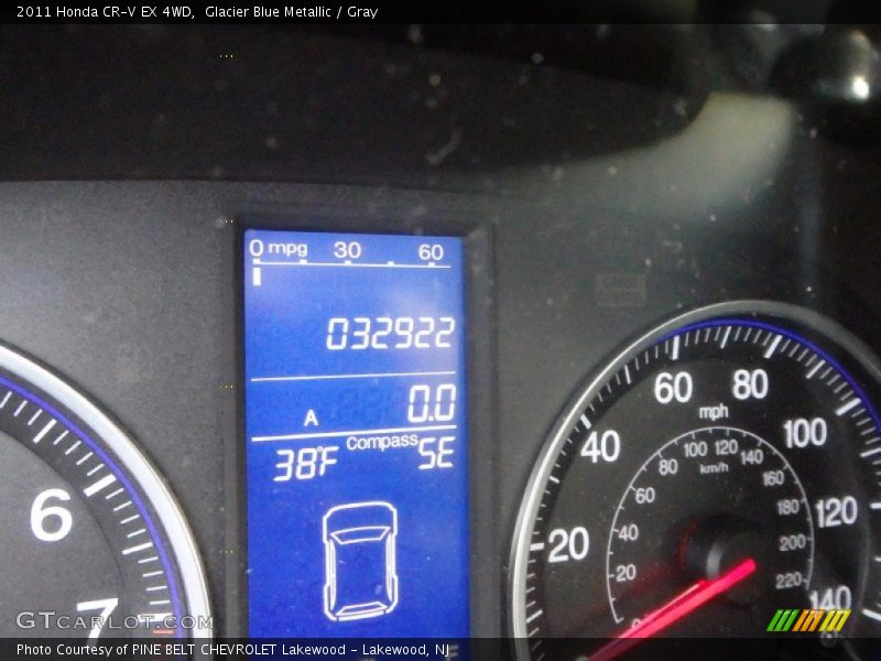 Glacier Blue Metallic / Gray 2011 Honda CR-V EX 4WD