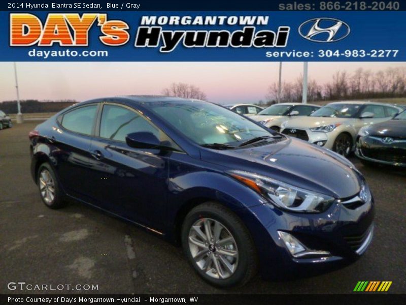 Blue / Gray 2014 Hyundai Elantra SE Sedan