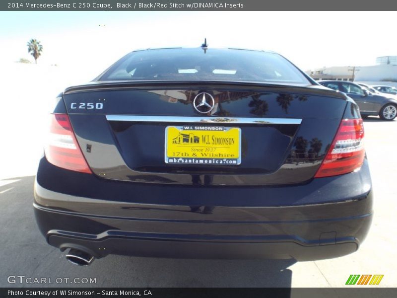 Black / Black/Red Stitch w/DINAMICA Inserts 2014 Mercedes-Benz C 250 Coupe