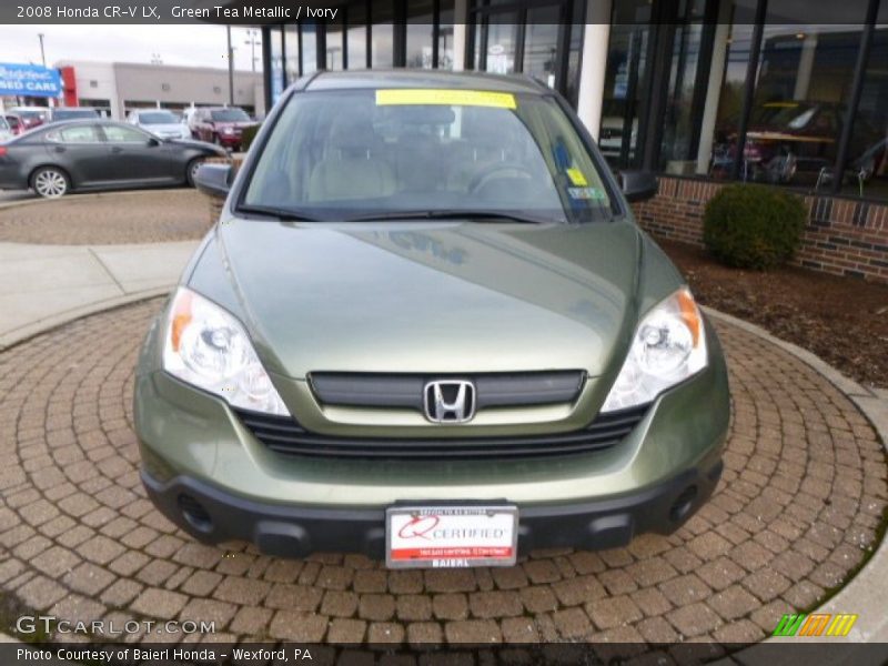 Green Tea Metallic / Ivory 2008 Honda CR-V LX