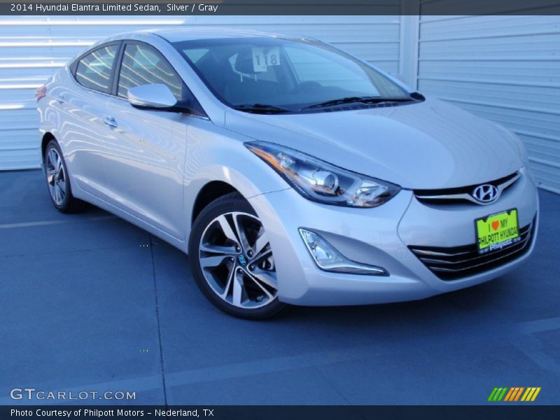 Silver / Gray 2014 Hyundai Elantra Limited Sedan