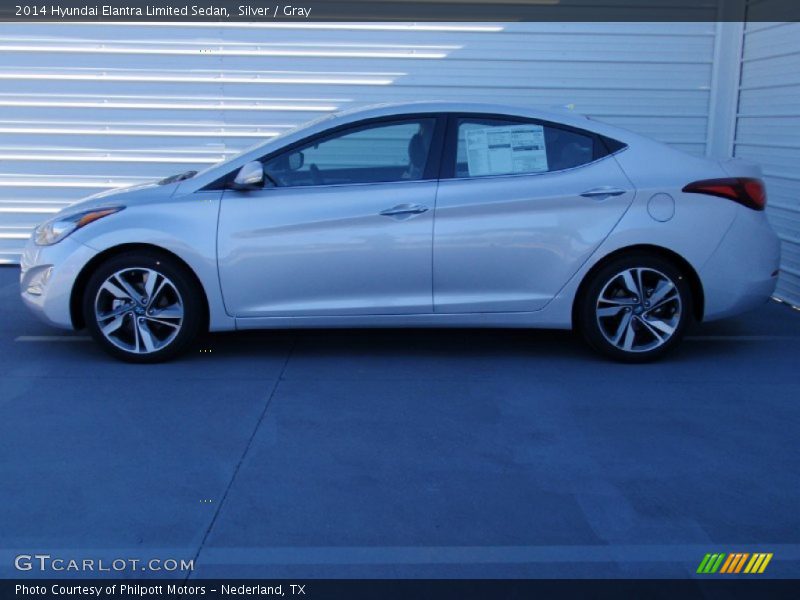 Silver / Gray 2014 Hyundai Elantra Limited Sedan