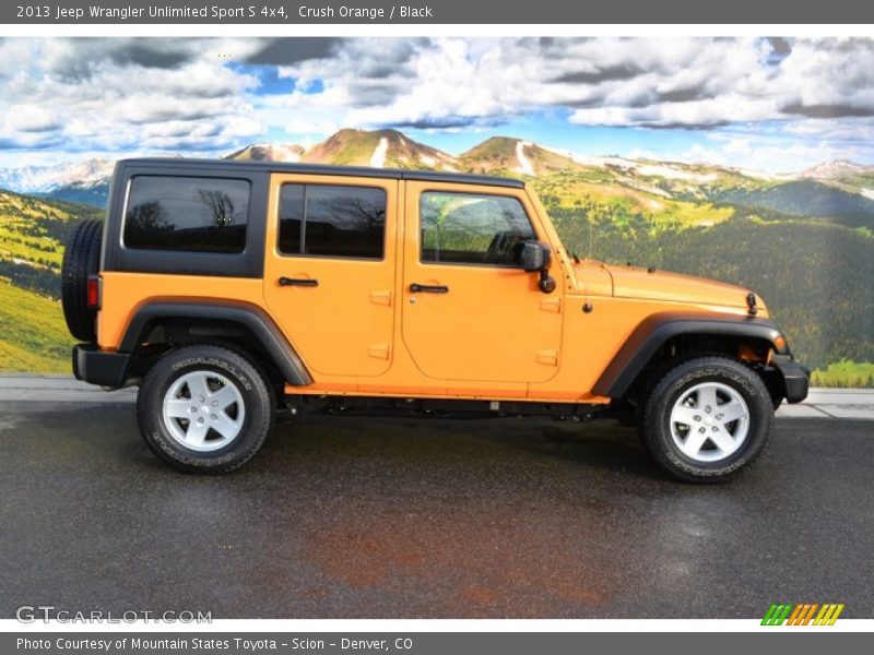 Crush Orange / Black 2013 Jeep Wrangler Unlimited Sport S 4x4