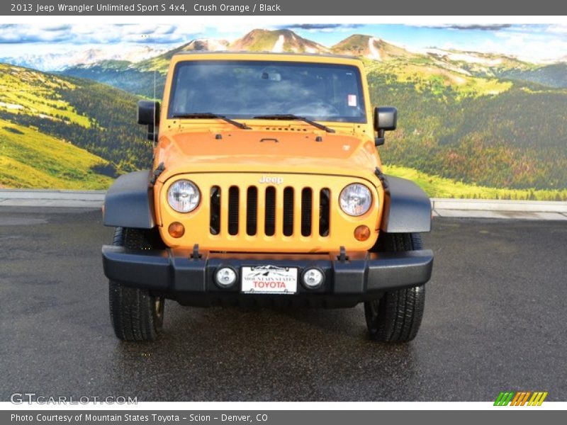 Crush Orange / Black 2013 Jeep Wrangler Unlimited Sport S 4x4